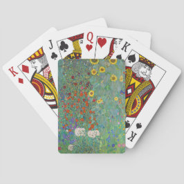 Gustav Klimt - Landentuin met zonnebloemen Pokerkaarten