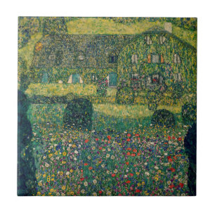 Gustav Klimt - Landhuis aan de Attersee Tegeltje