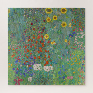 Gustav Klimt - Landtuin met zonnebloemen Legpuzzel
