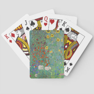 Gustav Klimt - Landtuin met zonnebloemen Pokerkaarten