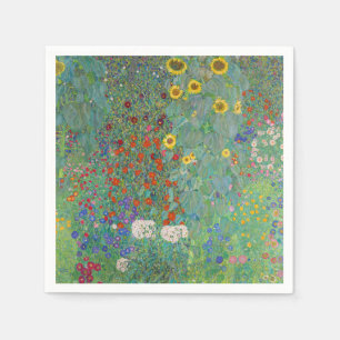 Gustav Klimt - Landtuin met zonnebloemen Servet