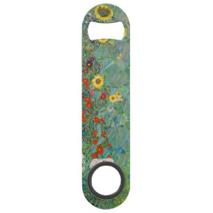 Gustav Klimt - Landtuin met zonnebloemen Speed Flessenopener