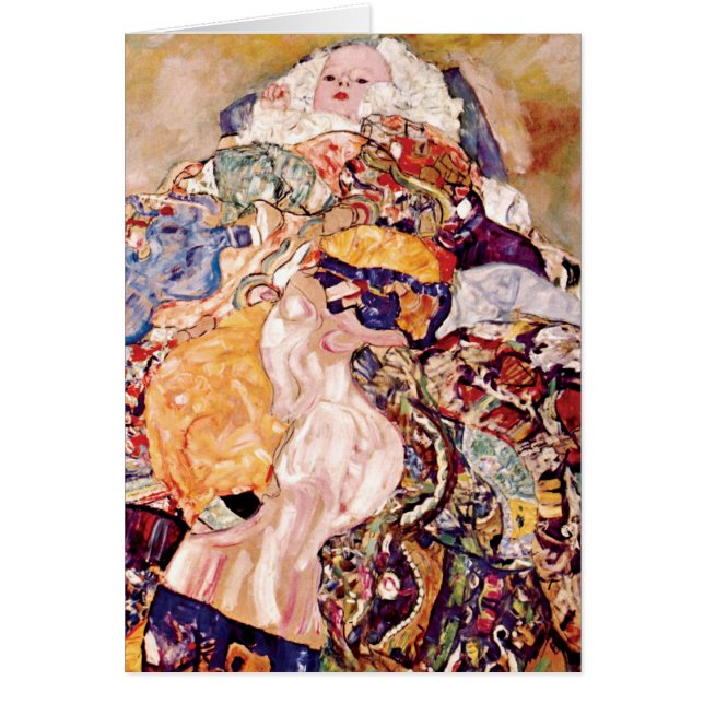 Gustav Klimt - Le berceau de bébé - Nouveau-né (Devant)