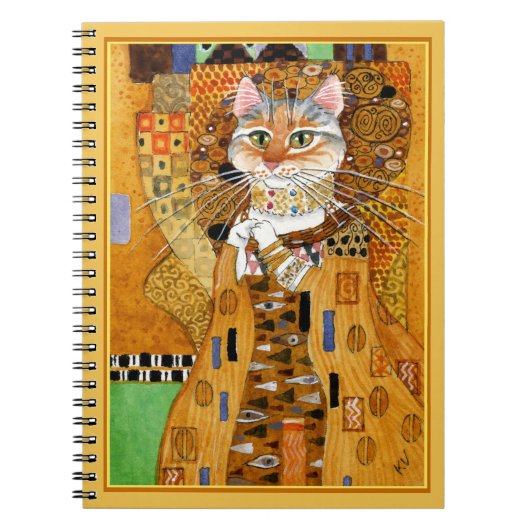 Gustav Klimt leuke kattespoeling notebook Notitieboek (Voorkant)
