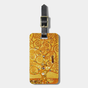 Gustav Klimt Levensboom: Art Nouveau Symbolist Bagagelabel