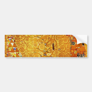 Gustav Klimt Levensboom: Art Nouveau Symbolist Bumpersticker