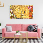 Gustav Klimt Levensboom: Art Nouveau Symbolist Canvas Afdruk (Insitu (Woonkamer))