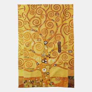 Gustav Klimt Levensboom: Art Nouveau Symbolist Theedoek
