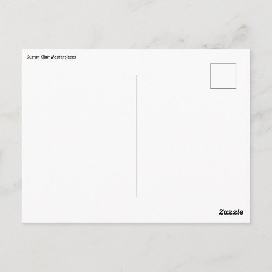 Gustav Klimt Masterstuks Briefkaart (Achterkant)