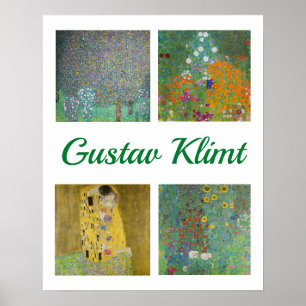 Gustav Klimt Meesterwerken Patchwork Poster