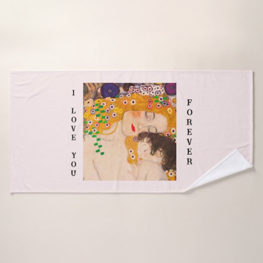 Gustav Klimt - Mère et Enfant (Serviette de bain)