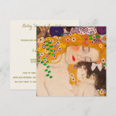 Gustav Klimt - Mère et Enfant Invitation (Devant / Derrière)