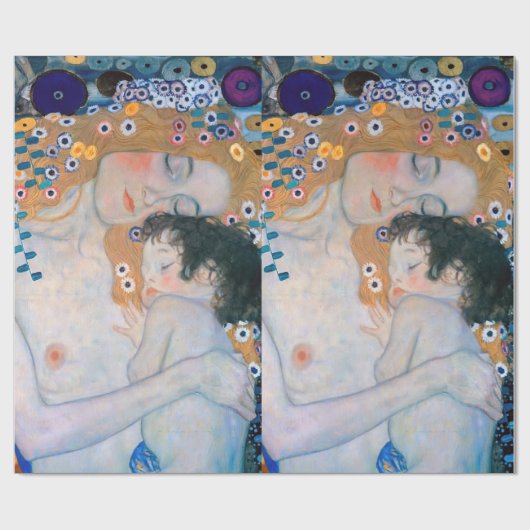 Gustav Klimt - Moeder en kind Cadeaupapier (Vlak)