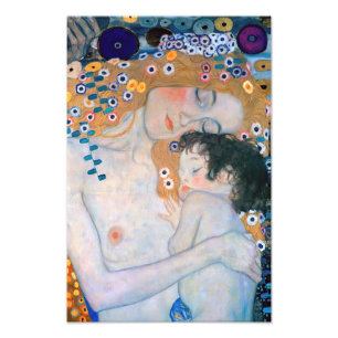 Gustav Klimt - Moeder en kind Foto Afdruk