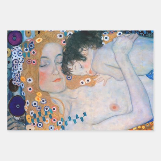 Gustav Klimt - Moeder en kind Inpakpapier Vel (Voorkant 2)