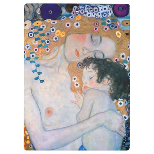 Gustav Klimt - Moeder en kind Klembord (Achterkant)