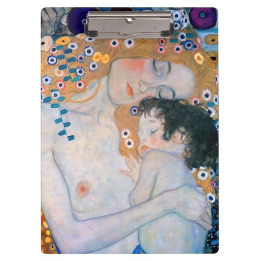 Gustav Klimt - Moeder en kind Klembord (Voorkant)