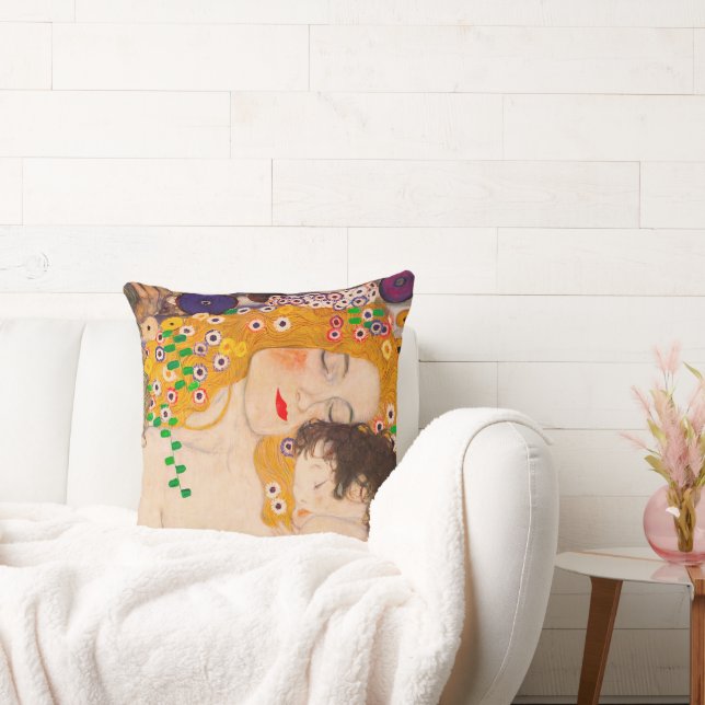 Gustav Klimt - Moeder en kind Kussen (Bank)