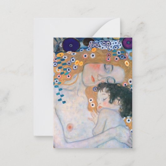 Gustav Klimt - Moeder en Kind Notitiekaartje (Voorkant)