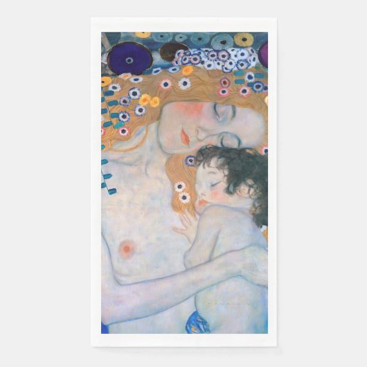 Gustav Klimt - Moeder en kind Servet (Voorkant)