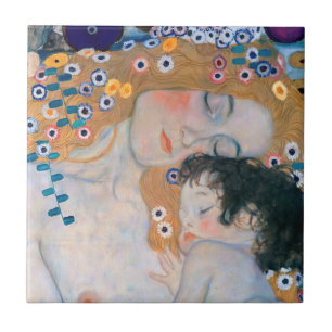 Gustav Klimt - Moeder en kind Tegeltje