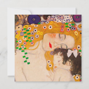 Gustav Klimt - Moeder en Kind Uitnodiging