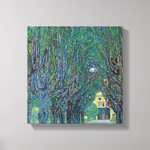 Gustav Klimt - Naar het park Canvas Afdruk