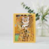 Gustav Klimt or mignon chat spocard carte postale (Debout devant)