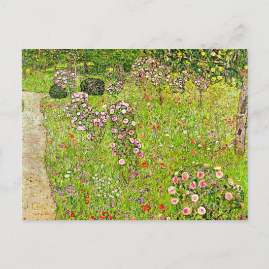 Gustav Klimt Orchard met Rozen Briefkaart (Voorkant)