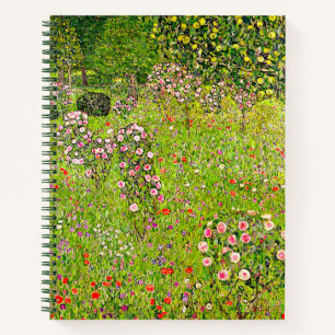 Gustav Klimt Orchard met Rozen Notitieboek