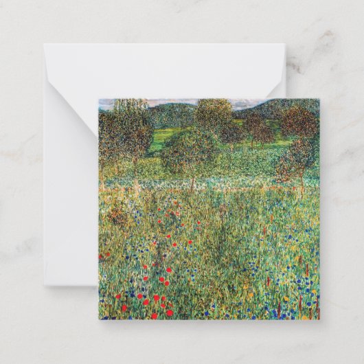 Gustav Klimt - Orchard Notitiekaartje (Voorkant)