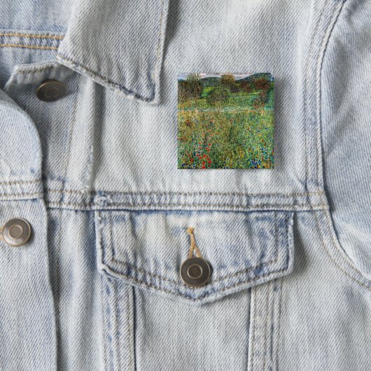 Gustav Klimt - Orchard Vierkante Button 5,1 Cm (In situ)