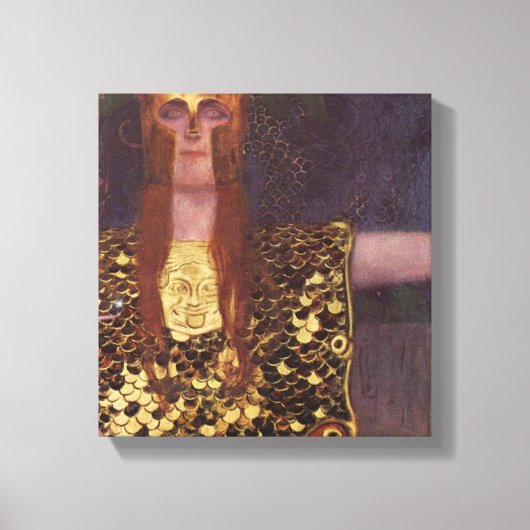 Gustav Klimt - Pallas Athena Canvas Afdruk (Voorkant)