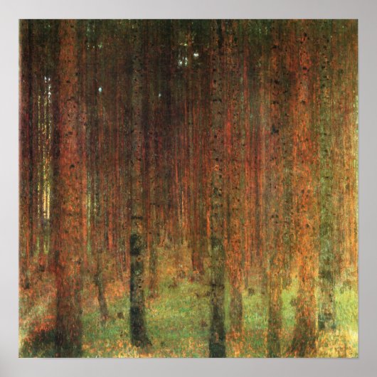 Gustav Klimt - Pine Forest II Landscape Poster (Voorkant)