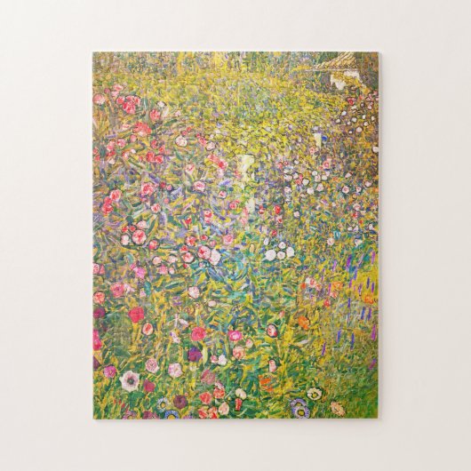 Gustav Klimt Pink Flowers Puzzle Legpuzzel (Verticaal)
