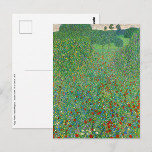 Gustav Klimt - Poppy Field Briefkaart
