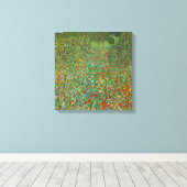 Gustav Klimt Poppy Field Canvas Afdruk (Insitu (Houten vloer))