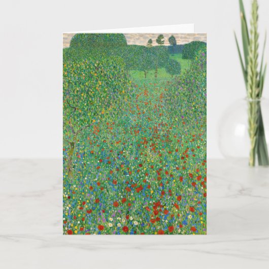 Gustav Klimt - Poppy Field Kaart (Voorkant)