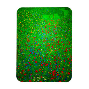 Gustav Klimt Poppy Field Magneet