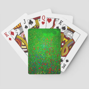 Gustav Klimt Poppy Field Pokerkaarten