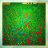 Gustav Klimt Poppy Field Raamsticker (Vel 3)