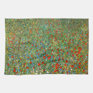 Gustav Klimt Poppy Field Theedoek