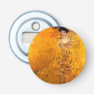 Gustav Klimt Portret van Adele Bloch Bauer Button Flesopener