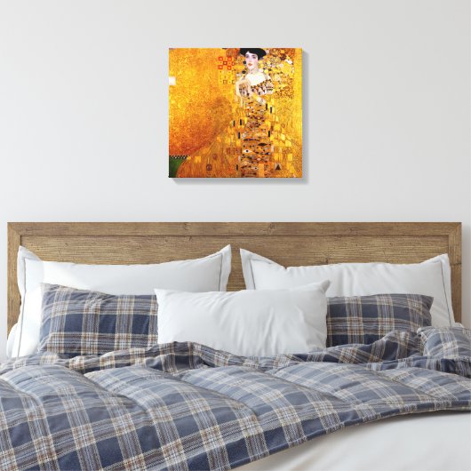 Gustav Klimt Portret van Adele Bloch-Bauer Canvas Afdruk (Insitu (Slaapkamer))