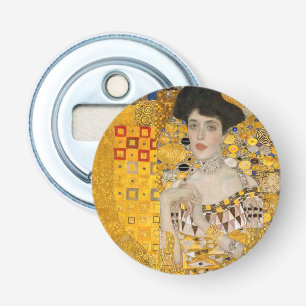 Gustav Klimt - Portret van Adele Bloch-Bauer I Button Flesopener