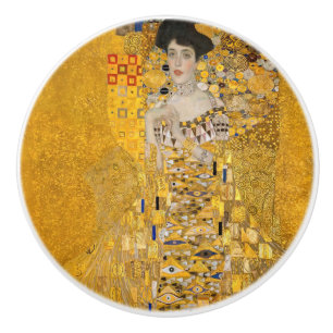 Gustav Klimt - Portret van Adele Bloch-Bauer I Keramische Knop