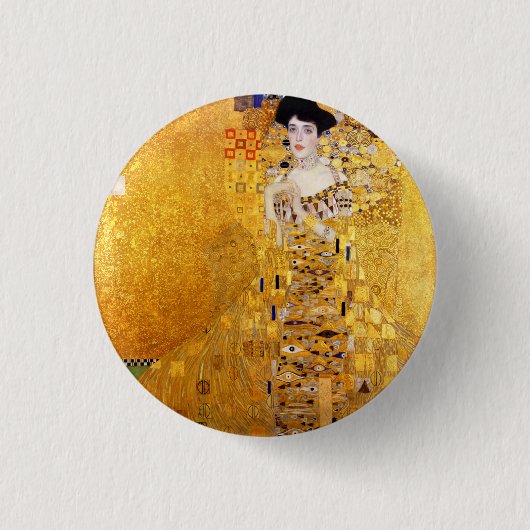 Gustav Klimt Portret van Adele Bloch-Bauer I Ronde Button 3,2 Cm (Voorkant)