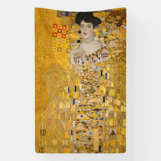 Gustav Klimt - Portret van Adele Bloch-Bauer I Spandoek (Verticaal)