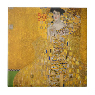 Gustav Klimt - Portret van Adele Bloch-Bauer I Tegeltje