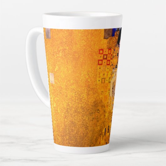 Gustav Klimt Portret van Adele Bloch Bauer Latte Mok (Linkerhoek)